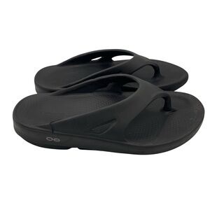 Oofos unisex original black sandals Men 9/ Women 11